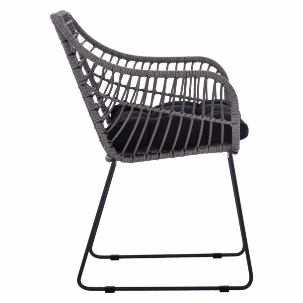 ΠΟΛΥΘΡΟΝΑ RADIA ΓΚΡΙ WICKER ΜΕ ΜΕΤΑΛΛΙΚΟ ΜΑΣΙΦ ΣΚΕΛΕΤΟ FB95300.20 60x62x84Υ εκ. 3