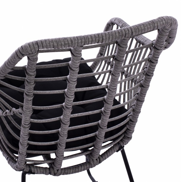 ΠΟΛΥΘΡΟΝΑ RADIA ΓΚΡΙ WICKER ΜΕ ΜΕΤΑΛΛΙΚΟ ΜΑΣΙΦ ΣΚΕΛΕΤΟ FB95300.20 60x62x84Υ εκ. 8