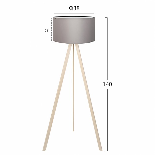 ΦΩΤΙΣΤΙΚΟ ΔΑΠΕΔΟΥ ΦΥΣΙΚΟ ΜΕ ΑΣΗΜΙ  FB97578.07 Φ38x140 εκ. 1