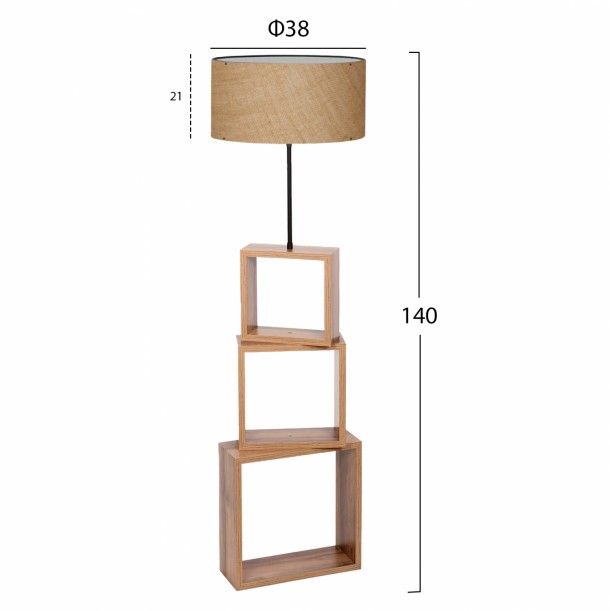 ΦΩΤΙΣΤΙΚΟ ΔΑΠΕΔΟΥ MDF ΦΥΣΙΚΟ FB97608.01 Φ38x140 εκ. 1