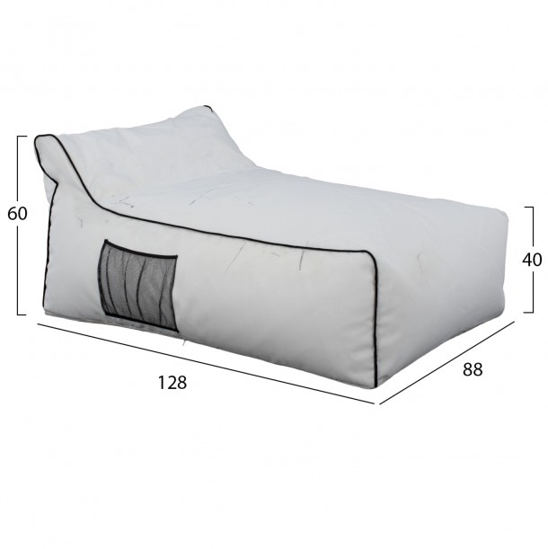 ΠΟΥΦ FB95772.01 ΜΕ TEXTILINE ΛΕΥΚΟ ΚΑΙ ΜΑΥΡΟ ΡΕΛΙ 88x128x40-60Υ εκ. Β ΔΙΑΛΟΓΗΣ 1