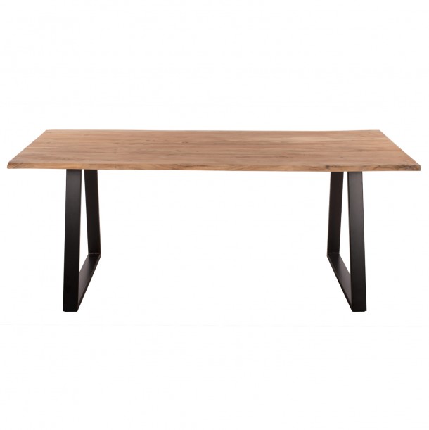 ΤΡΑΠΕΖΙ ΤΡΑΠΕΖΑΡΙΑΣ SLIM FB98501.11 ΑΠΟ ΜΑΣΙΦ ΞΥΛΟ ΑΚΑΚΙΑΣ 200x100x77Υ εκ. 2