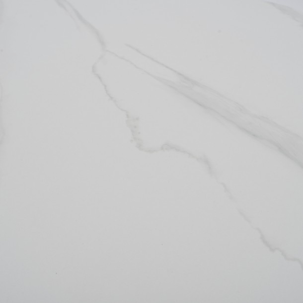 ΤΡΑΠΕΖΙ ΤΡΑΠΕΖΑΡΙΑΣ ΣΤΡΟΓΓΥΛΟ SINTERED STONE ΛΕΥΚΟ ΜΕΤΑΛ.ΠΟΔΙΑ Φ115x75Y εκ.FB99309.02 5