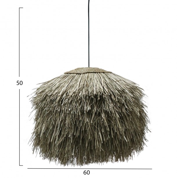 ΦΩΤΙΣΤΙΚΟ ΟΡΟΦΗΣ ΜΕ ΣΧΗΜΑ ΘΑΜΝΟΥ ΑΠΟ PANDAN GRASS ΣΕ ΦΥΣΙΚΟ 60x60x50Yεκ.FB97775 1