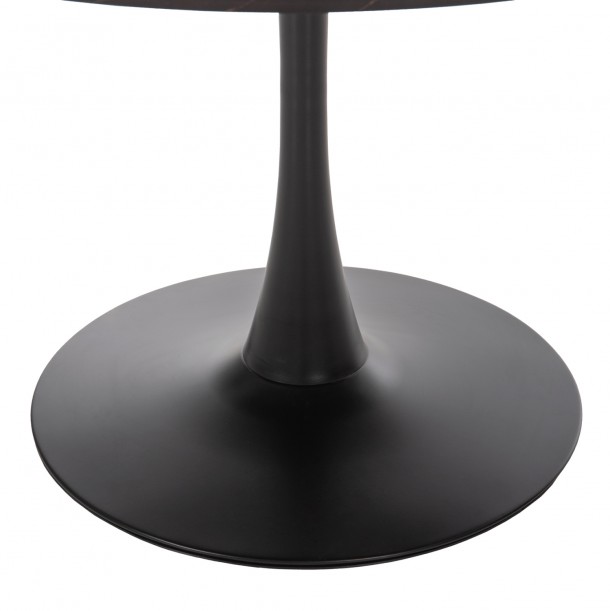 ΤΡΑΠΕΖΙ ΤΡΑΠΕΖΑΡΙΑΣ  ΣΤΡΟΓΓΥΛΟ BLACK MARBLE FB99422.02 Φ120x74Yεκ. 2
