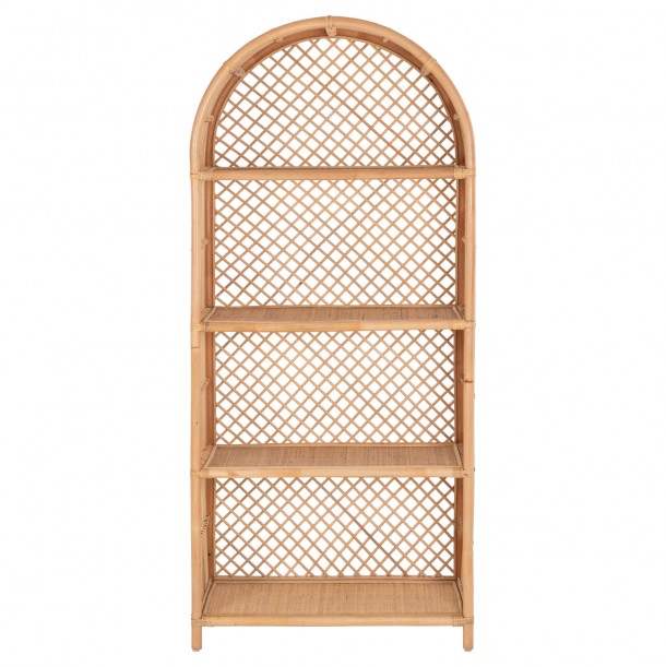 ΒΙΒΛΙΟΘΗΚΗ FB99552 ΑΠΟ ΦΥΣΙΚΟ RATTAN ΣΕ ΦΥΣΙΚΟ ΧΡΩΜΑ 80x40x182Υεκ. 2