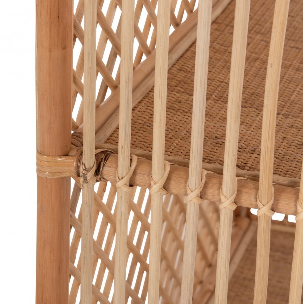ΒΙΒΛΙΟΘΗΚΗ FB99552 ΑΠΟ ΦΥΣΙΚΟ RATTAN ΣΕ ΦΥΣΙΚΟ ΧΡΩΜΑ 80x40x182Υεκ. 7