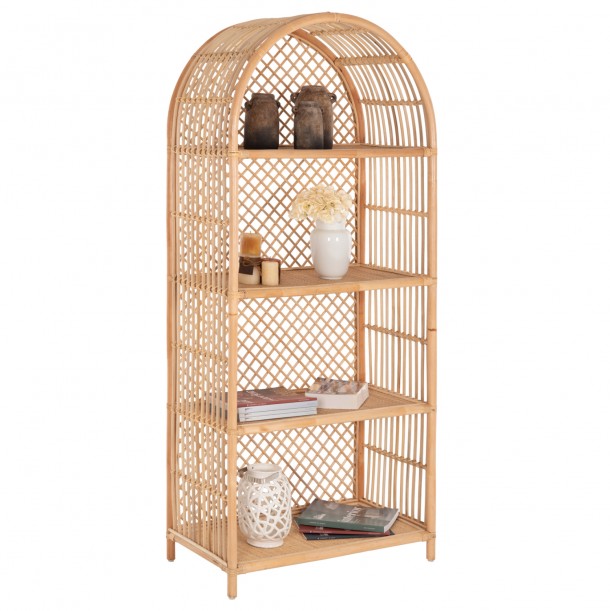 ΒΙΒΛΙΟΘΗΚΗ FB99552 ΑΠΟ ΦΥΣΙΚΟ RATTAN ΣΕ ΦΥΣΙΚΟ ΧΡΩΜΑ 80x40x182Υεκ. 0
