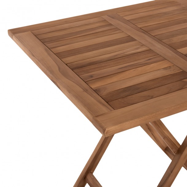 ΤΡΑΠΕΖΙ ΤΕΤΡΑΓΩΝΟ ΠΤΥΣΣΟΜΕΝΟ FB99544 TEAK ΣΕ ΦΥΣΙΚΟ ΧΡΩΜΑ 80x80x75Yεκ. 4