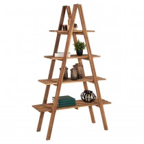 ΒΙΒΛΙΟΘΗΚΗ FB97895 TEAK ΞΥΛΟ ΣΕ ΦΥΣΙΚΟ ΧΡΩΜΑ 120x33x180Y εκ.