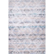 Χαλί Shaggy Vesna μπεζ-γαλάζιο με έθνικ ρόμβους 8497/110