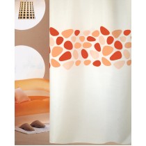 ΚΟΥΡΤΙΝΑ ΜΠΑΝΙΟΥ PEBBLES 180(Μ)X180(Υ) ΠΟΡΤΟΚΑΛΙ