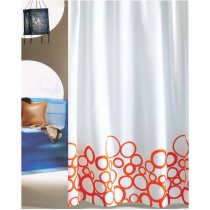 ΚΟΥΡΤΙΝΑ ΜΠΑΝΙΟΥ BUBBLES 180(Μ)X180(Υ) ΠΟΡΤΟΚΑΛΙ