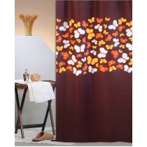 ΚΟΥΡΤΙΝΑ ΜΠΑΝΙΟΥ BUTTERFLIES180(Μ)X180(Υ) ΚΑΦΕ