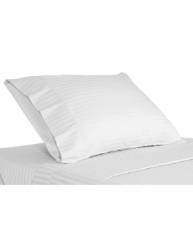 ΜΑΞΙΛΑΡΟΘΗΚΗ ΛΕΥΚΗ 240T 1CM SATIN STRIPE 52X70