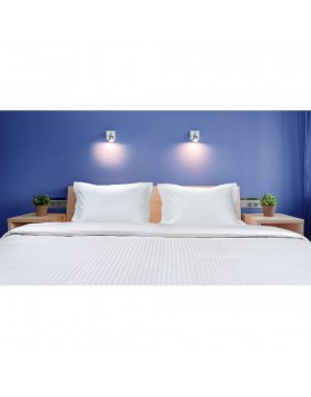 ΣΕΝΤΟΝΙ ΞΕΝΟΔΟΧΕΙΟΥ ΛΕΥΚΟ 240T 1CM SATIN STRIPE 180X260