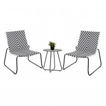 ΣΕΤ LOUNGE 3TMX ΕΞ.ΧΩΡΟΥ FB921193 ΜΕΤΑΛΛΟ ΣΕ ΓΚΡΙ--ΣΥΝΘ.RATTAN ΣΕ ΛΕΥΚΟ-ΜΑΥΡΟ