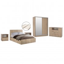 ΣΕΤ ΚΡΕΒΑΤΟΚΑΜΑΡΑΣ 6ΤΜΧ FB911759 ΜΕΛΑΜΙΝΗ SONAMA OAK-ΓΙΑ ΣΤΡΩΜΑ 160x200εκ