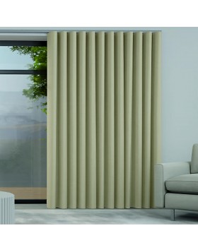 Κουρτίνα Wave Blackout Beige Έτοιμη Ραμμένη 140x260