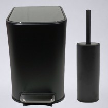 ΣΕΤ ΚΑΔΟΣ ΜΠΑΝΙΟΥ FINGERPRINT RESISTANCE ΜΕ ΠΕΝΤΑΛ SOFT CLOSE SL9291 ΜΑΥΡΟ 5LT 