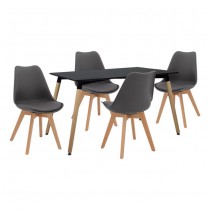 ΣΕΤ ΤΡΑΠΕΖΑΡΙΑΣ 5ΤΜΧ ΜΕ ΤΡΑΠΕΖΙ 120x80x73 cm ΚΑΙ 4 ΚΑΡΕΚΛΕΣ FB910219