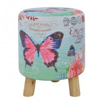 ΣΚΑΜΠΩ ΑΠΟ PU ΜΕ 3 ΠΟΔΙΑ ΞΥΛΙΝΑ FB98157 BUTTERFLY Φ30Χ38Υεκ.