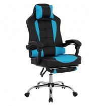 ΠΟΛΥΘΡΟΝΑ GAMING FB1055.08 SYNCHRO ΜΑΥΡΟ ΚΑΙ ΓΑΛΑΖΙΟ PU 66x67x130 cm