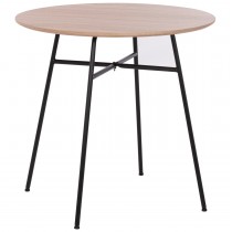ΤΡΑΠΕΖΙ ΜΕ MDF ΕΠΙΦΑΝΕΙΑ SONAMA & ΜΕΤΑΛΛΙΚΑ ΠΟΔΙΑ FB98718.01 Φ120x76Y εκ.