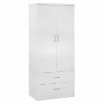 ΝΤΟΥΛΑΠΑ 2ΦΥΛΛΗ ME 2 ΣΥΡΤΑΡΙΑ FB9338.05 ΛΕΥΚΗ 80Χ42,5Χ180,5Υ εκ.