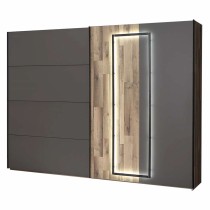 ΝΤΟΥΛΑΠΑ ΣΥΡΟΜΕΝΗ 2ΦΥΛΛΗ FB98799 ME LED ΚΑΡΥΔΙ ΓΚΡΙ 269,9x61,2x210,5 εκ.