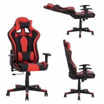 ΚΑΡΕΚΛΑ ΓΡΑΦΕΙΟΥ GAMING FB91162.01 ΜΑΥΡΟ ΚΟΚΚΙΝΟ PU 67x70x130 εκ.