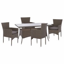 ΤΡΑΠΕΖΙ ΜΕΤΑΛΛΙΚΟ RATTAN ΓΚΡΙ FB95141.31 120x70x75Υ εκ.