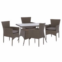 ΤΡΑΠΕΖΙ ΜΕΤΑΛΛΙΚΟ RATTAN ΜΠΕΖ ΚΑΦΕ FB95141.32 120x70x75Υ εκ.