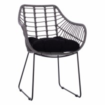 ΠΟΛΥΘΡΟΝΑ RADIA ΓΚΡΙ WICKER ΜΕ ΜΕΤΑΛΛΙΚΟ ΜΑΣΙΦ ΣΚΕΛΕΤΟ FB95300.20 60x62x84Υ εκ.