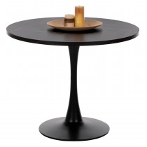 ΤΡΑΠΕΖΙ ΤΡΑΠΕΖΑΡΙΑΣ  ΣΤΡΟΓΓΥΛΟ BLACK MARBLE FB99422.02 Φ120x74Yεκ.